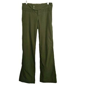 LULULEMON Dark Brownish Green Stretch Knit Trouser Dress Pants in Size 8